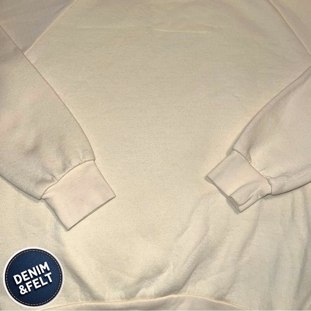 Aviator Nation Vintage White Smiley Face Crewneck Sweatshirt XS Athleisure‎ - Picture 10 of 13